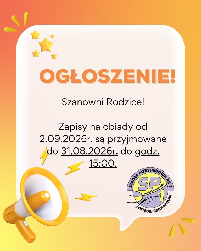 Ogłoszenie – obiady